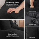 Homguava Bean Bag Chairs for Adults,Giant Beanbag Couch Adult Bean Bag Chair with Filler Included,Modern Lazy Sofa Comfy Chair for Living Room(Black) by CozyNest Decor