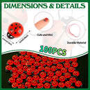 KIMOBER 100PCS Mini Luminous Ladybug Miniature Figurines,Glow in Dark Resin Animals Ladybug Figures for Fairy Garden Micro Landscape Decor Cake Topperr by GreenHaven Gardens