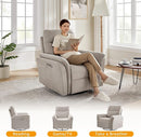 Power Recliner Chair Swivel Glider, Electric Rocking Recliner Chairs with USB and Type-C Ports, Nursery Chair Recliner for Living Room, Bedroom, Apartment（Camel） by TinyTreasures Baby Boutique