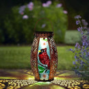Larekook Outdoor Solar Lantern-Waterproof Cardinal Hanging Metal Decorative Lights for Patio Table Garden Pathway Yard with Super Bright Warm White LED,Large Solar Panels,Auto On/Off Sensor by GreenHaven Gardens