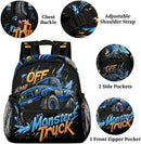 Toddler Backpack for Boys Girls - 12 Inch Monster Car Trucks Kids Backpack Preschool Kindergarten Backpack Lightweight Waterproof Schoolbag Book Bag for School by TinyTreasures Baby Boutique