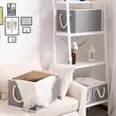 Yawinhe Foldable Storage Basket 5-Pack, Large Fabric Bins with Rope Handle, Used for Organizing Shelves, Closets, Clothes, 12.99''Lx9.05''Wx7.87''H, Grey by CozyNest Decor