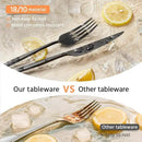 KINGSTONE Silverware Set, 20-Piece Flatware Set Cutlery Set Premium 18/10 Stainless Steel, Tableware Include Forks Knives Spoons for Home Kitchen Restaurant Wedding, Dishwasher Safe,Black by CozyNest Decor
