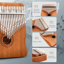 Kalimba Thumb Piano,YUNDIE Portable 21 Keys Mbira Finger Piano with Tune Hammer and Study Instruction,Musical Instruments Gift for Kid Adult Beginners Professional(Brown) by TinyTreasures Baby Boutique