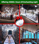 1500 LED Chrstmas String Lights, 492FT Super Long Christmas Lights with 8 Modes, Christmas Tree Lights with Timer Memory for Indoor Outdoor Tree Fence Garden Xmas Wedding Party Decor Cool White by GreenHaven Gardens