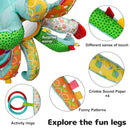 Sumobaby Infant Baby Musical Stuffed Animal Activity Soft Toys, Baby Teething Toys with Multi-Sensory Crinkle, Rattle and Mirror, for Tummy Time Newborn 0-3-6-12 Months Boys, Girls, Octopus, Blue by TinyTreasures Baby Boutique