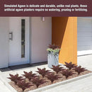 Fake Plants Artificial Agave Plants 13.8" Large UV Resistant Fake Agave Planters for Indoor and Outdoor Decorating Tropical Plant Succulents Greenery Indoor Decor(2Pack, Purple by CozyNest Decor