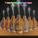 Boho Essential Oil Diffuser for Home Rattan Weaving with Remote Control, 100mL 7 Changing Color Lights Ultrasonic Aroma Humidifier, Noiseless Auto-Off Sleep Mode for Bedroom Office Workout by TinyTreasures Baby Boutique