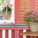 2 PCS Macrame Plant Hanger Indoor Hanging Plant Holder Hand-Woven Cotton Rope Flower Pot Basket with Metal Hook Rings Window Plant Hanger for Outdoor Hanging Pots Home Boho Decor, No Tassels, 23.6" by GreenHaven Gardens