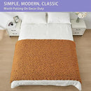 Bigacogo Chunky Knit Throw Blanket for Couch, 40x80 inches, 100% Hand Knitted with Thick Jumbo Chenille Yarn, Cozy Soft Large Rope Knot Cable Crochet Blankets for Sofa Bed Living Room, Burnt Orange by CozyNest Decor