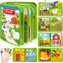 Busy Book for Toddlers 1-3, Montessori Toys for 1 2 Year Old Boy Girl Birthday Gifts, Busy Board Educational Learning Toys for 1+ Year Old, Toddler Airplane Travel Toy Farm Animals Activity Books by TinyTreasures Baby Boutique