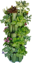 Greenstalk Patented Large 5 Tier Vertical Garden Planter with Patented Internal Watering System Great for Growing a Variety of Strawberries, Vegetables, Herbs, & Flowers (Evergreen) by GreenHaven Gardens