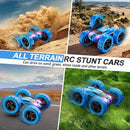Remote Control Car, RC Cars Toys for Kids Ages 6-12, 4WD Stunt Car with LED Lights & 360° Flips, 2.4GHz, Upgraded USB-C Modular Batteries, 8-10 Year Old Boys Birthday Gift 1-Blue by TinyTreasures Baby Boutique