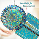Wind Spinners Peacock Mandala Wind Spinner 3D Hanging Wind Sculpture Creates Mesmerizing Holographic Effect, Outdoor Garden Decor Kinetic Yard Art Decoration, Fun Mandala Gifts for Women Men by GreenHaven Gardens