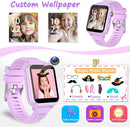 Kids Smart Watch Girls Gifts for Age 5-12, 24 Puzzle Games HD Touch Screen Watches with Video Camera Music Player Pedometer Flashlight 12/24 hr Birthday Gift 6 7 8 Year Old Girl by TinyTreasures Baby Boutique