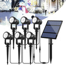 T-SUNUS Solar Garden Spotlight Outdoor 6-in-1, White Landscape Spot Lights IP65 Waterproof, 5W Separated Panel, Dusk to Dawn 6000K Spotlights for Tree Patio Yard Driveway Pathway Pool Porch Walkway by GreenHaven Gardens