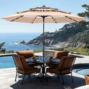 GREEN PARTY 10ft Outdoor Patio Umbrella, Auto-Tilt Market Table Umbrellas with Crank, 8 Sturdy Ribs & 1.5" Pole UV Protection for Garden Deck Backyard Pool by GreenHaven Gardens