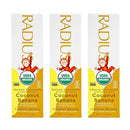 RADIUS USDA Organic Kids Toothpaste 3oz Non Toxic Chemical-Free Gluten-Free Designed to Improve Gum Health for Children's 6 Months and Up - Coconut Banana - Pack of 3 by CozyNest Decor
