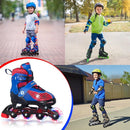 Nattork Kids Adjustable Inline Skates with PU Flash Wheels, Fun Roller Skates for Ages 4-12, Indoor/Outdoor Birthday Gift for Son and Grandson by TinyTreasures Baby Boutique