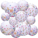 Riakrum 12 Pcs Wildflower Paper Lantern Set Floral Party Decorations Flower Paper Round Lanterns Wildflower Lantern Kit for Spring Baby Shower Bridal Shower Wedding Birthday Tea Party Supplies by GreenHaven Gardens