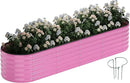 Galvanized Metal Planter Raised Garden Bed Kit for Gardening Outdoor，8x2x1ft Planter Grow Garden Box Raised Flower Bed，Long Vegetable Clearance Herb Raised Garden Beds for Gardening by GreenHaven Gardens