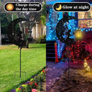 Solar Angel Garden Outdoor Stake Holding Solar Lantern Outdoor Decor Metal Large Angel Sitting Moon Silhouette Stakes for Garden Lawn Patio or Courtyard by GreenHaven Gardens