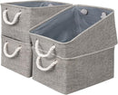 Storage Basket Fabric Sturdy Canvas Storage Bins Organizer with Handles for Clothes and Storage Foldable Storage Boxes Cubes by TinyTreasures Baby Boutique