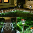 Solar Pathway Lights Outdoor Waterproof, 6 Pack Solar Outdoor Lights Bright Up to 12 Hrs, Garden Light LED Landscape Lighting Copper Stainless Steel Walkway Light, Warm White by GreenHaven Gardens