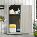 Outdoor Storage Cabinet for Patio, Garden Potting Bench Table with Shelves & Metal-Tabletop, Wooden Planting Work Station, Weatherproof by GreenHaven Gardens
