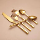 Mirror Silverware Set Gold Flatware Set with Hexagon Handle 20 Pieces 18/0 Stainless Steel Cutlery Set Wedding Housewarming Gift Service for 4 (Mirror gold) by CozyNest Decor