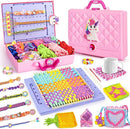 2-in-1 400 Pcs Friendship Bracelet Making Kit for Girls,Weaving Loom Kit Toys, Craft Kits for Kids,Age 6-12 Year Old Girls Gifts Ideas, Bracelet & Coaster & Bag Weaving Making kit by TinyTreasures Baby Boutique