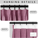 Macochico Extra Wide Full Blackout Linen Curtains for Sliding Door Lilac Pinch Pleated Linen Curtains 96 Inches Long for Bedroom Living Room Farmhouse with Tieback 120”Wx96”L 1 Panel by CozyNest Decor