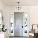 3-Light Brushed Nickel Dining Room Light Fixture,Modern Kitchen Chandeliers Over Table，Adjustable Height Industrial Hanging Pendant Lights for Kitchen Island with Glass Shade by CozyNest Decor