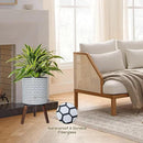 Flower Pot with Legs Tall Flower Pot with Drainage Holes for Indoor and Outdoor Decorative Planting (White Black Honeycomb, 10 Inches) by CozyNest Decor