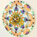 The Gears Clock Wall Clock Italy Collection with Moving Gears (Vietri, 24 inch Round) by CozyNest Decor