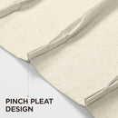 Joydeco Pinch Pleated Linen Curtains Darkening Drapes for Bedroom, 100% Blackout Drapes 96 inches Long 2 Panels Heat Blocking Curtains(Linen,40'' Wx96'' L) by CozyNest Decor