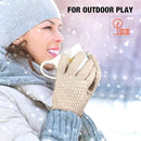 Geyoga 2 Pairs Women's Winter Touch Screen Gloves Soft Warm Fleece Lined Knit Elastic Cuff Winter Texting Gloves by TinyTreasures Baby Boutique