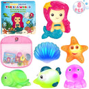 Light Up Bath Toys for Toddlers Kids Girls Baby, No Hole Glow Bath Toys with Bath Book & Organizer, Led Light Bath Time Water Toys for Bath Tubs Bathrooms Pool, Gift for Toddlers Girls Infants by TinyTreasures Baby Boutique