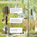 ERYTLLY Bird Feeding Station Kit Bird Feeder Poles,Premium Multi Feeder Hanging Kit with Suet Cage and Bird Bath Bird Food Finch Sock for Attracting Wild Birds and Plants,Baskets,Lanterns,Wind Chimes by GreenHaven Gardens