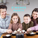 Kusini Smores Maker Tabletop Indoor - Flameless Electric Marshmallow Roaster – 4 Detachable Trays & 4 Roasting Forks – Gift Set & Date Night Idea. Movie Night Supplies & Housewarming Gift by TinyTreasures Baby Boutique