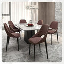 LeisureMod Amalfi Upholstered Fabric Dining Chair – Modern Side Chair with Iron Legs, Mid-Century Accent Chair for Dining Room or Kitchen by CozyNest Decor