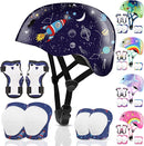 Vvinca Kids Toddlers Bike Helmet Adjustable for Ages 3-5-8 Years, Knee Pads and Elbow Pads Set Wrist Guard Sports Protective Gear Set for Roller Skate Bicycle Skateboard Scooter Girl Boy Birthday Gift by TinyTreasures Baby Boutique