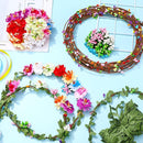 Syhood Mini Plum Blossom Crowns Making Kit, 120 Pcs Parts, Make Your Own Flower Wreath Headbands and Bracelets Craft Kit Hair Accessories Handmade DIY Floral Crown Garland Presents by TinyTreasures Baby Boutique
