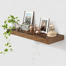 Deep Floating Shelves for Wall | 36 Inch Wide x 12 Inch Deep Floating Shelves | 36W x 12D Rustic Wood Wide Wall Shelves | Bookshelf Laundry Shelf TV Shelf by CozyNest Decor