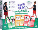 Shuffle Up Tennis Card Games - 70+ Fun & Active Skills Cards for Kids, Fitness Cards Develop Fundamentals, Stamina & Strength, Easy to Play for Kids | Multiple Skill Level Cards Include 2 Dices by TinyTreasures Baby Boutique