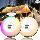 Camping String Lights, 4 in 1 Quick Storage 32.8FT Rechargeable Tent Lights with 9 Modes Hanging Waterproof Camp Lamp Camping Essentials for AwnTent Hiking Garden Bedroom Festival(Warm +RGB)-2Pack by GreenHaven Gardens