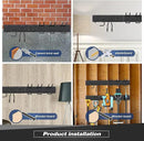 Storaboks Heavy Duty Garage Storage Rack System, Wall Mounted Tool Organizer with 8 Double Hooks, 3 Rails, Garden Yard Tools Hanger for Ski Gears, Broom, Rake, Shovel by GreenHaven Gardens