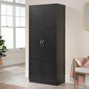 Sauder Tall Storage Cabinet, Black, 4 Adjustable Shelves, Multi-Room Use by CozyNest Decor