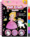 FUNNYB&G Foil Art Craft Activity for Kids - Halloween Crafts Gift Party Favors for Kids Fun Art Supplies Creative Birthday Gift Travel Toys for Girls Boys 4 5 6 7 8 9 Years Old(Princess) by TinyTreasures Baby Boutique
