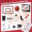 LovesTown Indoor Mini Basketball Hoop for Kids, Basketball Hoops Over The Door with LED Lighting, Mini Hoop with 4 Balls Electronic Scoreboard Toys, Sports Toys Gifts for Boys Girls by TinyTreasures Baby Boutique